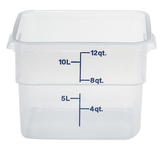 Transparentní polypropylenová nádoba na potraviny CamSquare, Cambro, Camsquare, 11,4 l, 11,4L, Průhledná, 256x310x(H)210mm