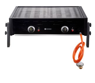 Gas Grill Roast-Master Pro Black, HENDI, Black, 11,6kW, 790x560x(H)330mm