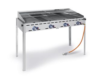 Dujinė ekologiška 4 degiklių kepsninė, HENDI, Profi Line, 22kW, 1400x612x(H)825mm