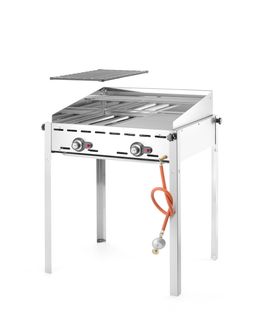 Green Fire with 2 burners, HENDI, Profi Line, 2x GN 1/1 barbecue grids, 11,6kW, 740x612x(H)825mm 1