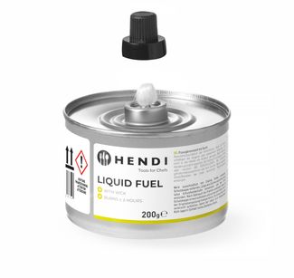 Combustible líquido con mecha, HENDI, combustión de ± 6 horas, 24 uds