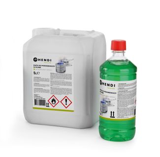 Botella de combustible para calientaplatos, HENDI, Transparente