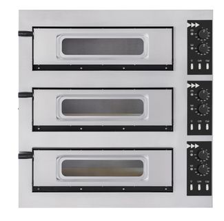 3-step pizza oven BASIC 3/50 GLASS AND LIGHT, Prismafood, 400V/1200W, 915x690x(H)900mm 1