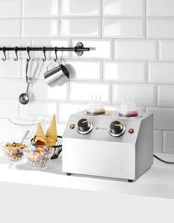 Sauce warmer double, HENDI, 1,3L, 220-240V/400W, 270x223x(H)282mm 1