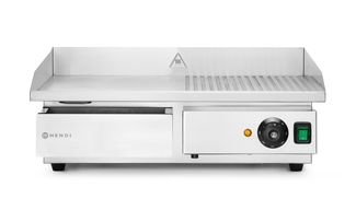 Grillplatte, halb gerillt halb glatt, HENDI, 220-240V/3000W, 615x533x(H)280mm