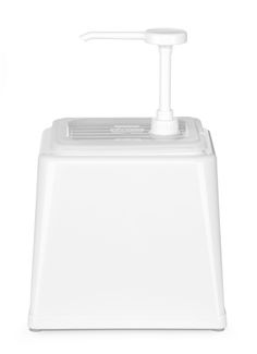 Sauce dispenser with pump, HENDI, 2,5L, White, 230x210x(H)327mm 3