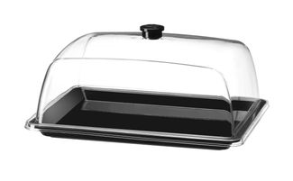 Stačiakampis padėklas su dangčiu, HENDI, GN 1/2, Permatomas, 335x275x(H)165mm