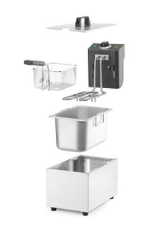 Frytownica, HENDI, Budget Line, GN 1/3, 4L, srebrny, 230V/2800W, 184x404x(H)258mm 4