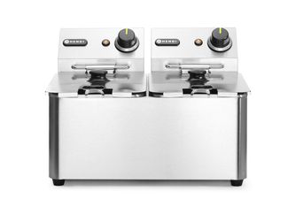 Frytkownica 2x4 l, HENDI, Kitchen Line, 8L, 230V/6000W, 470x380x(H)315mm