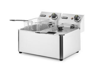 Frytkownica 2x4 l, HENDI, Kitchen Line, 8L, 230V/6000W, 470x380x(H)315mm 1