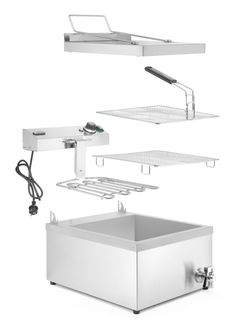 Hlboká fritéza, HENDI, 12L, 230V/3500W, 630x860x(H)438mm 1