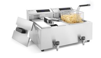 Deep fryer with drain tap digital - 2 x 8 l, HENDI, Profi Line, 16L, 230V/7000W, 605x515x(H)350mm 1