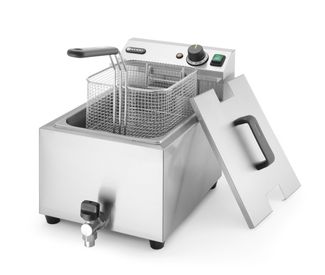Manuálna fritéza Profi Line s vypúšťacím kohútikom, 8 l, HENDI, Profi Line, 8L, Svetlošedá, 230V/3500W, 305x515x(H)354mm 1