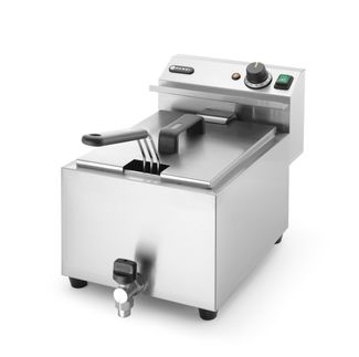 Manuálna fritéza Profi Line s vypúšťacím kohútikom, 8 l, HENDI, Profi Line, 8L, Svetlošedá, 230V/3500W, 305x515x(H)354mm 1