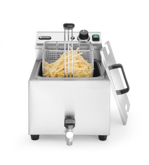 Manuálna fritéza Profi Line s vypúšťacím kohútikom, 8 l, HENDI, Profi Line, 8L, Svetlošedá, 230V/3500W, 305x515x(H)354mm 1