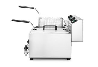 Manuálna fritéza Profi Line s vypúšťacím kohútikom, 2× 8 l, HENDI, Profi Line, 16L, 230V/7000W, 610x515x(H)369mm 1