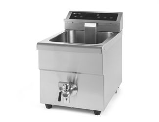 Induction deep fryer with drain tap, 8 l, HENDI, 8L, Light grey, 230V/3500W, 288x619x(H)408mm 1