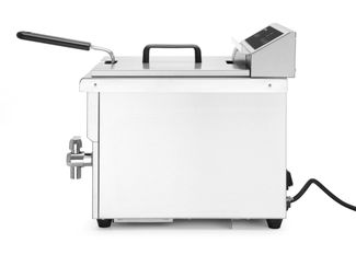 Frytownica indukcyjna z kranem spustowym, 8 l, HENDI, 8L, jasnoszary, 230V/3500W, 288x619x(H)408mm