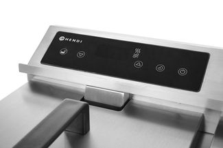 Induction deep fryer with drain tap, 8 l, HENDI, 8L, Light grey, 230V/3500W, 288x619x(H)408mm 1