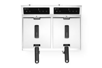 Induction deep fryer with drain tap - 2 x 8 l, HENDI, Profi Line, 16L, 230V/7000W, 577x609x(H)410mm 1