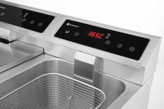 Induction deep fryer with drain tap - 2 x 8 l, HENDI, Profi Line, 16L, 230V/7000W, 577x609x(H)410mm 1
