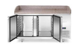 2 durų šaldomas stalas picai su granito stalviršiu, Arktic, 250L, Granitas, 230V/250W, 1510x800x(H)875mm 1