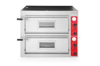 Dvoukomorová pec na pizzu - elektrická, s elektromechanickým ovládáním, Revolution, 2 komory, 400V/8400W, 910x820x(H)750mm