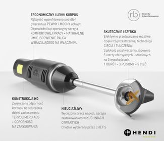 Stick blender HENDI BLEND, HENDI, designed by Robert Bronwasser, 220-240V/250W, ⌀71x(H)450mm 1