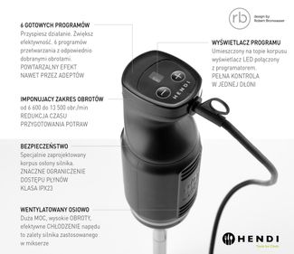 Stick blender HENDI BLEND, HENDI, designed by Robert Bronwasser, 220-240V/250W, ⌀71x(H)450mm 1
