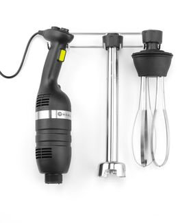 Set: Stick blender 350 with variable speed + whisk + wall-mounted rack, HENDI, Kitchen Line, Black, 230V/350W, 110x324x(H)816mm