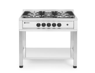 Gas cooker - 5 burners, open frame, HENDI, Kitchen Line, 14,3kW, 900x640x(H)910mm