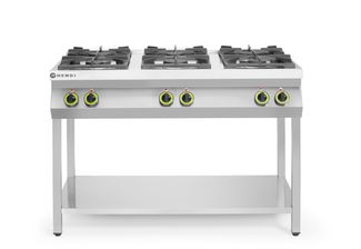 Gas cooker 6-burner open stand, HENDI, Kitchen Line, 28,5kW, 1200x700x(H)900mm 1