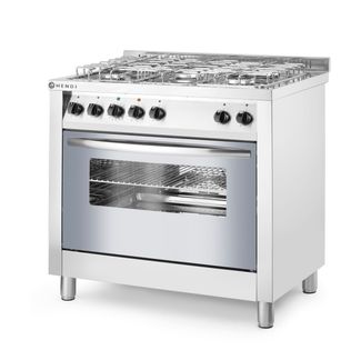 Plynový sporák s 5 hořáky, HENDI, Smart, 230V/3000W, 17000kW, 900x600x(H)900mm