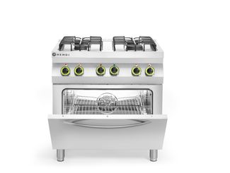 4-burner gas cooker with GN 1/1 electric convection oven, HENDI, Smart, GN 1/1, 230V/3000W, 17000kW, 800x700x(H)900mm 3