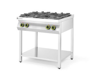 Cucina a gas Cucina Linea 4 bruciatori con supporto aperto, HENDI, Kitchen Line, 19kW, 800x700x(H)900mm 2