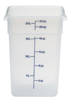 CamSquare transparent polypropylene food storage container., Cambro, 20.8 L, 20,8L, Transparent, 256x310x(H)400mm
