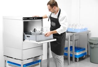Glasswasher 40x40 - electronic control, HENDI, 230V/2800W, 470x510x(H)710mm 1