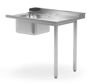 Loading table with sink for dishwasher, HENDI, right side, 1200x700x(H)850mm