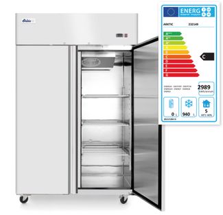 Freezer two doors Profi Line 1240L, Arktic, Profi Line, GN 2/1, 230V/980W, 1314x800x(H)2082mm 1