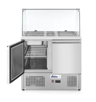 Cámara de dos puertas para ensaladas con expositor de cristal (300 litros), Arktic, 230V/310W, 912x702x(H)1330mm