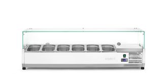 Vitrina expositora refrigerada GN 1/3 para servicio, Arktic, 6x GN 1/3, GN 1/3, 36L, 230V/180W, 420x1405x(H)456mm