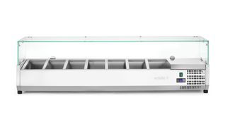 Vitrina expositora refrigerada GN 1/3 para servicio, Arktic, 7x GN 1/3, GN 1/3, 42L, 230V/180W, 420x1605x(H)460mm