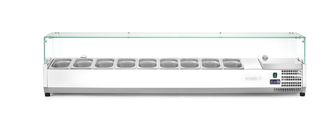 Vitrina expositora refrigerada GN 1/3 para servicio, Arktic, 9x GN 1/3, GN 1/3, 54L, 230V/180W, 420x2005x(H)456mm