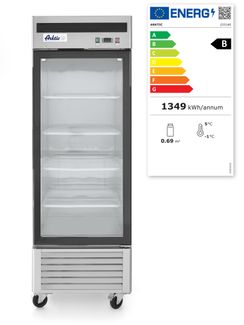 Szafa chłodnicza 1-drzwiowa, przeszklona, 610 l, Arktic, Kitchen Line, 610L, 230V/280W, 685x800x(H)2135mm