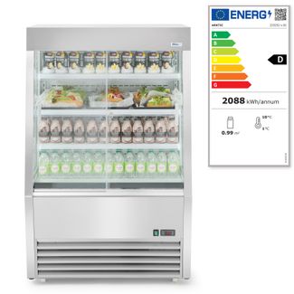 Open front multideck display refrigerator 320L, Arktic, 230V/1300W, 920x847x(H)1465mm 1