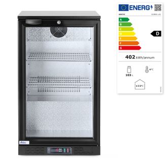 Frigorífico para trasera de barra de una puerta, Arktic, 86L, Negro, 230V/120W, 500x530x(H)865mm
