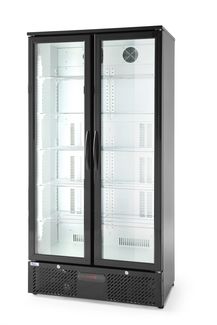 Back bar refrigerator double-door, Arktic, 477L, Black, 220-240V/365W, 900x530x(H)1820mm 3
