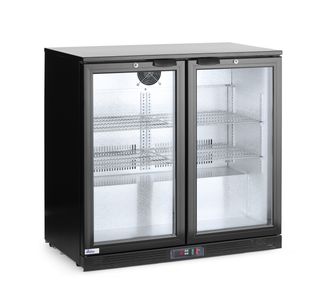 Back bar refrigerator double-door, Arktic, 180L, Black, 220-240V/160W, 900x540x(H)890mm 3