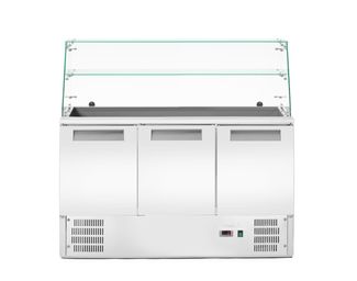 3-ukseline klaasist pealisehitusega külmutusega salatilett, Arktic, 219L, 230V/155W, 695x1365x(H)1270mm