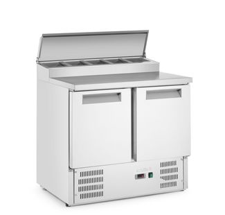 2-door refrigerated counter with superstructure, Arktic, 900x695x(H)955mm 1